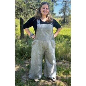GANESH HIMAL BRILLIANT STRANGER Women Gray Crinkle Cotton Overall SM Hippie Boho